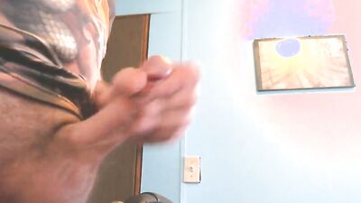 Amateur gay bloke films himself while jerking his hard pecker