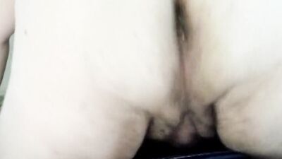 Chubby bear is playing with his tiny pecker in this homemade video