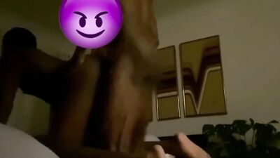 Two horny gay dudes are fucking in this homemade interracial scene