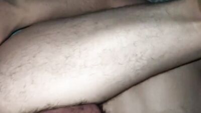 Close-up video of a lad shaving his pecker into hairy ass