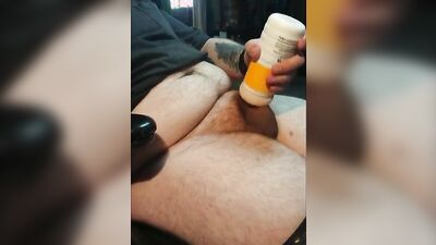 Chubby dude is playing with his prick in this homemade compialtion