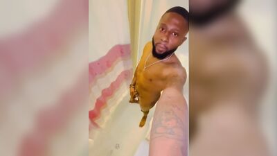 Horny amateur dude is flashing his BBC in front of the camera