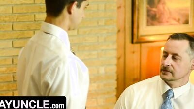 Cute teen gets fucked after the massage by his boyfriend