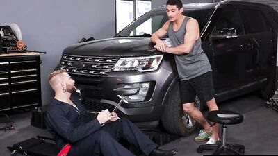 Jimmy Fit & Josh Mikael are screwing inside the garage