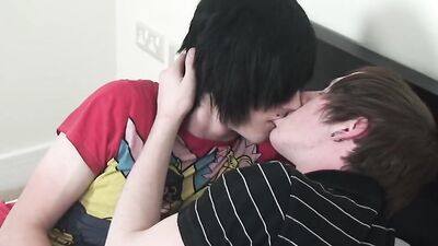 Cute emo twinks are making out and bonking inside the dormitory