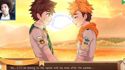 Two anime scout chaps are bonking hard out in the open