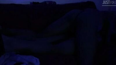 African dude bends on the couch and gets fucked hard from behind