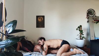 Horny tattooed chap is nailing his mate's ass with a prick