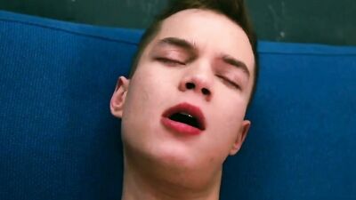 Adam Holub is stretching his hole in front of the camera