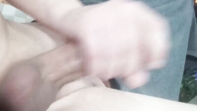 Cute twink is filming his close-up jerk off video
