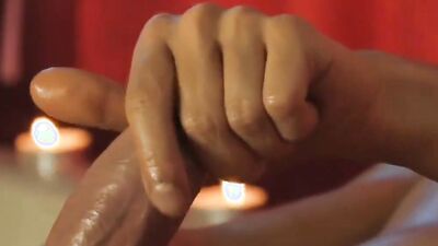 Oily dude is stroking his prick in this hot solo video
