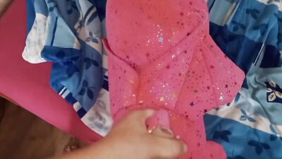 Lad rubs his hard pecker on a pinky dragon toy