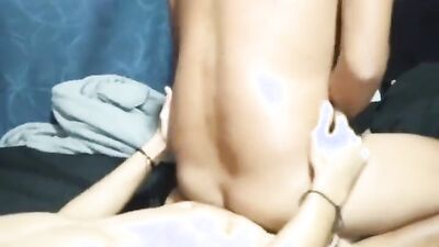 Naughty Latino chap is riding his horny stepbrother's hard pecker