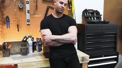 Christian Cayden & Brandon Anderson are shagging inside the garage