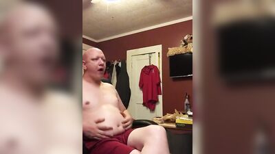 Perverted gay bloke is having fun in front of the cam