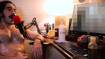 Mustache blome is having fun while talking to a fan