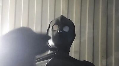 Masked amateur bloke is filming his close-up jerking video