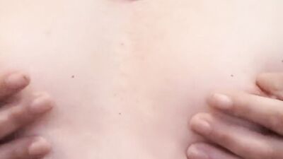 Horny sissy flashes his nipples in front of the cam