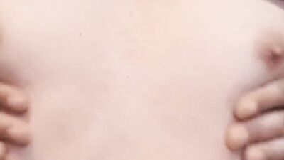 Horny sissy flashes his nipples in front of the cam