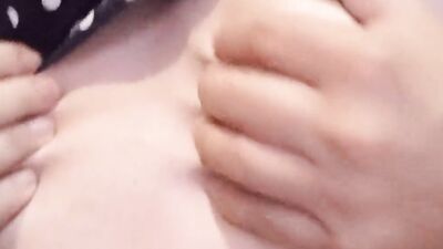 Horny sissy flashes his nipples in front of the cam