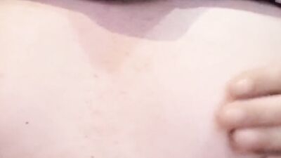 Horny sissy flashes his nipples in front of the cam