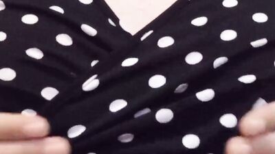 Horny sissy flashes his nipples in front of the cam