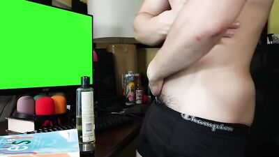 Amateur mustache bloke is jerking off in a fan requested video