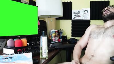 Amateur mustache bloke is jerking off in a fan requested video