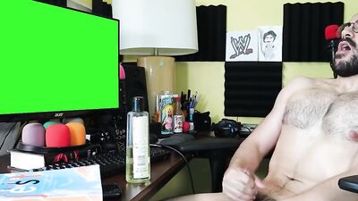 Amateur mustache bloke is jerking off in a fan requested video