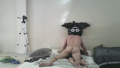 Blindfolded bloke gets his hole filled with perverted roommate's willy