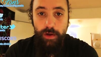 Perverted bearded bloke is having fun in his solo gay performance