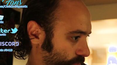 Perverted bearded bloke is having fun in his solo gay performance
