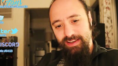Amateur bearded bloke is having fun in this fan requested video