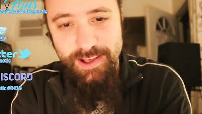 Amateur bearded bloke is having fun in this fan requested video