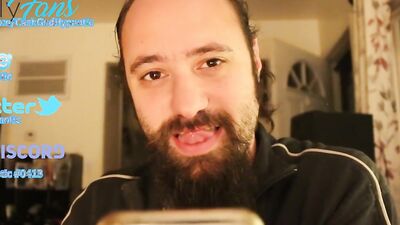 Amateur bearded bloke is having fun in this fan requested video
