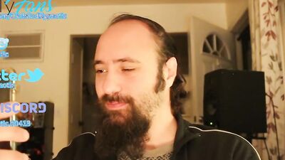 Amateur bearded bloke is having fun in this fan requested video