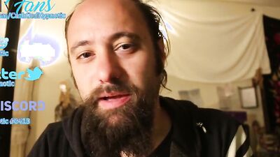 Bearded amateur gay fellow is filming his fan requested video