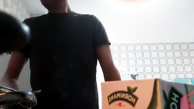 Cock hungry chap gives roommate a bj and gets shagged