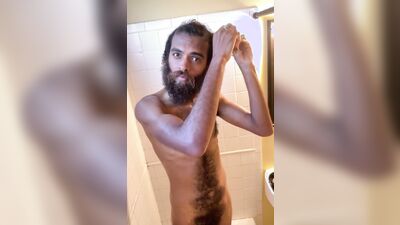Rock Mercury enjoys in his solo performance after the shower