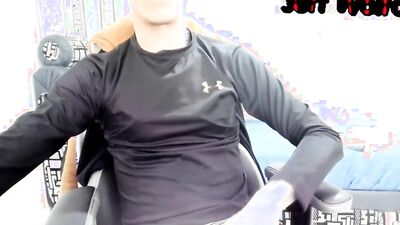 Amateur tattooed bloke is stroking a cock in a fan requested video
