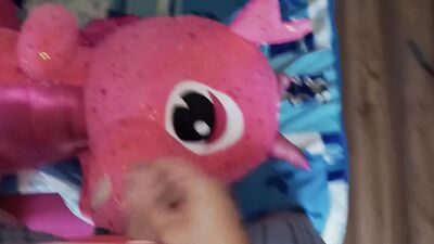 Pervertes stepdad is rubbing a cock on a pinky dragon toy