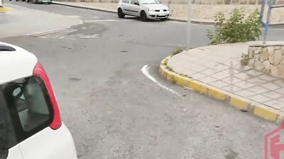 Latino sucks mate's cock out in the open and gets bonked