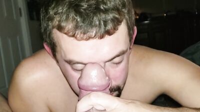 Cock hungry chap sucks his roommate's thick cock in this POV