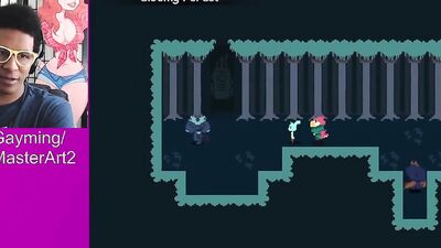 Amateur nerdy bloke is making a video while playing a game