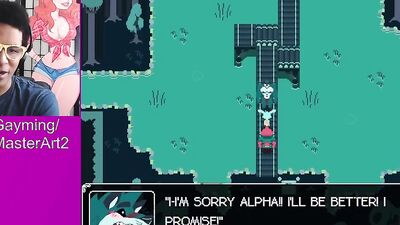 Amateur nerdy bloke is making a video while playing a game