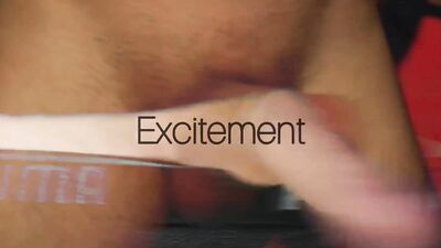 Horny gay chap is flashing a cock in front of the camera