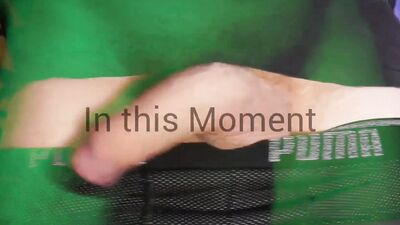 Horny gay chap is flashing a cock in front of the camera