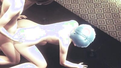 Naughty Anime femboy is sucking hia mate's hard schlong