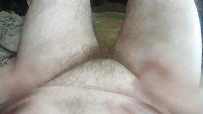 Perverted bear is playing with his bushy pecker in this POV