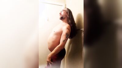 Longhaired bloke is posing in this homemade fan requested video